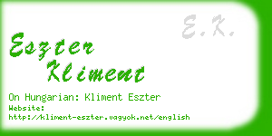 eszter kliment business card